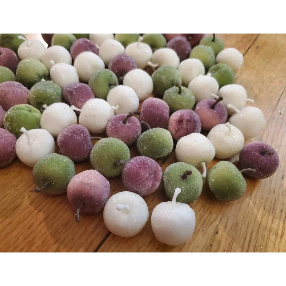 Mini Sugar Beaded Frosted Faux Fruit Huge Lot of 60+ pcs‎ 1